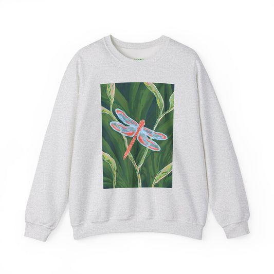 Dragonfly Artwork Sweatshirt, Cozy Graphic Crewneck, Nature-Inspired Gift, Casual Fashion, Unisex Fall Layering