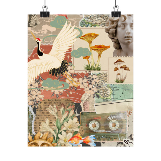 Artistic Matte Vertical Posters, Vintage Wall Art, Home Decor, Unique Gift, Nature-Inspired Prints, Boho Decor