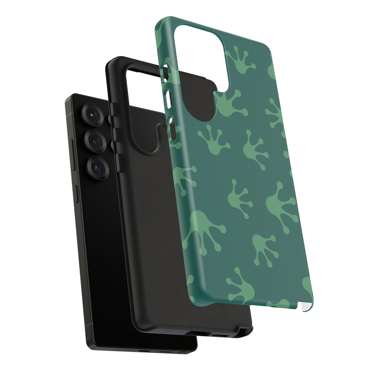 Frog Print Phone Case, Nature Lover Gift, Eco-Friendly Cover, Fun Green Design, Unique Frog Accessories