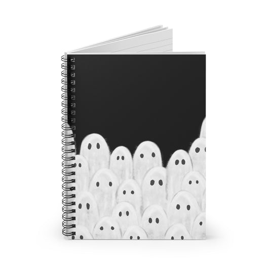 Painted Ghosts Journal, Whimsical Ghost Spiral Notebook - Perfect for Halloween, Spooky Journals, Creative Writing, School Supplies, Gift Idea, Fall, Autumn, Spooky Season