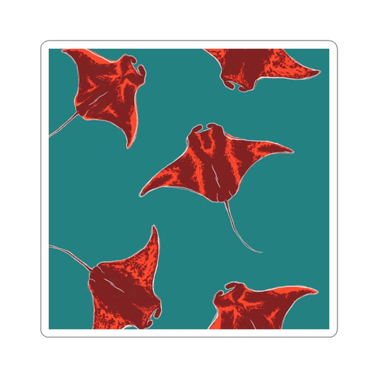 Colorful Stingray Kiss-Cut Stickers | Ocean Decor, Laptop Stickers, Beach Lover Gifts, Custom Art, Fun Accessories