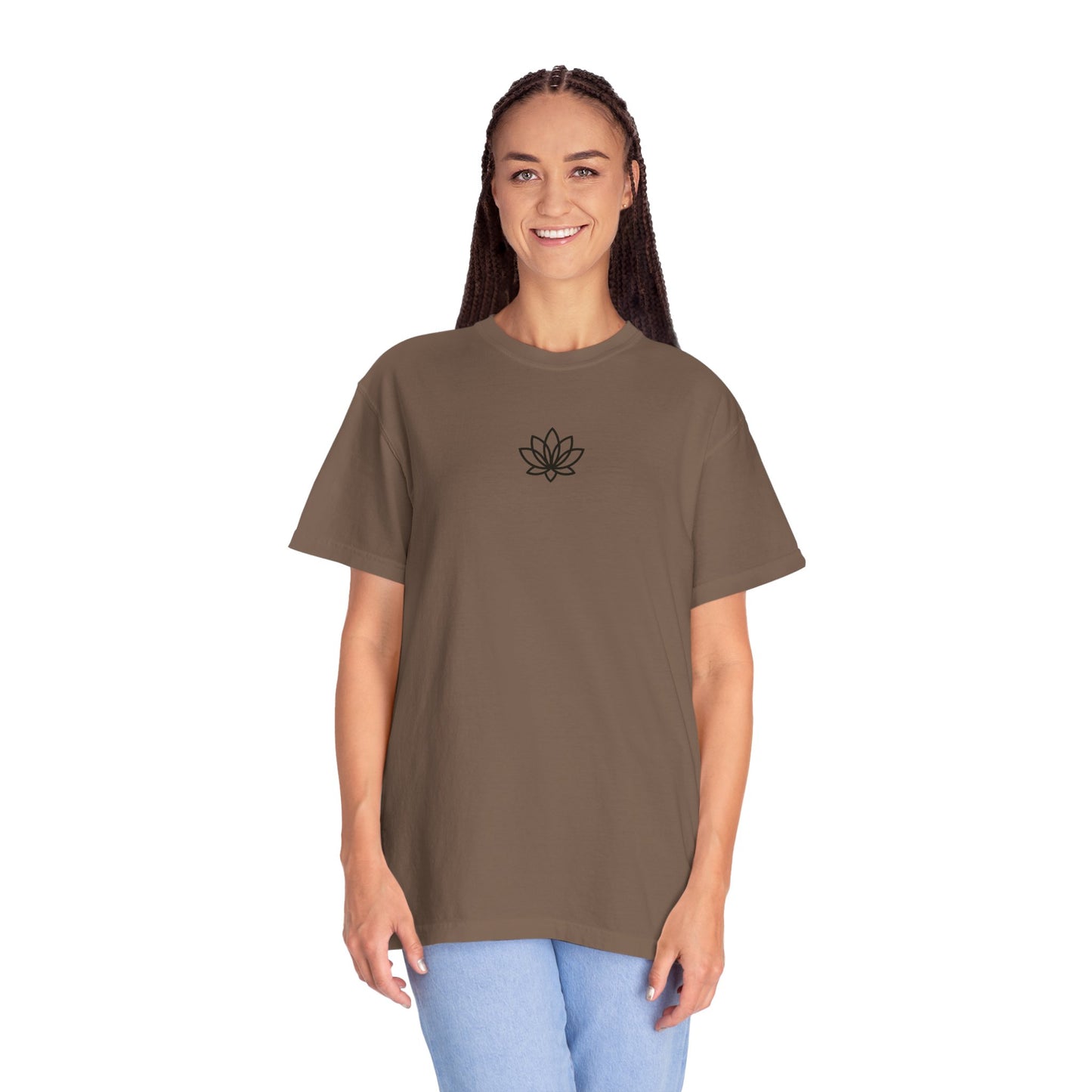 Lotus Bloom Unisex T-shirt, Soft Cotton Tee, Spiritual Gift, Meditation Wear, Casual Daily Outfit, Nature Lover Apparel