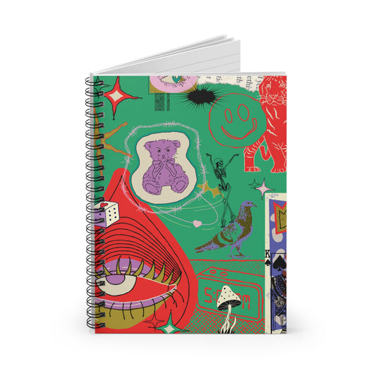 Colorful Spiral Notebook - Vintage Vibes, Cute Journal for Creative Minds, Fun School Supplies, Perfect Gift for Students, Artists