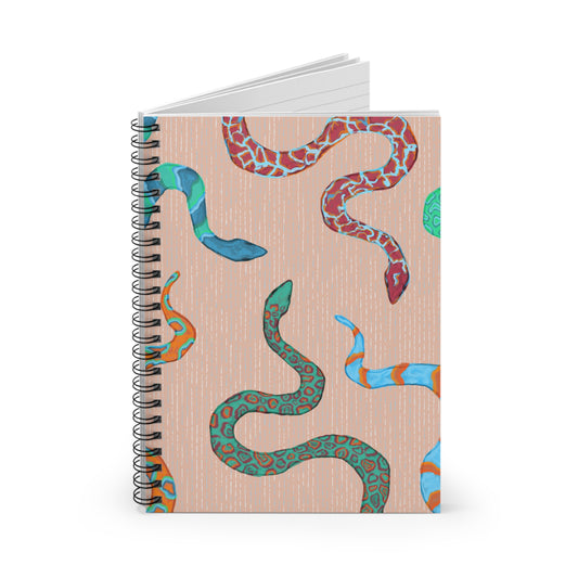 Colorful Snakes Spiral Notebook - Ruled Line | Journal, Back to School, Art Supplies, Eco-friendly Notebook, Gift for Students