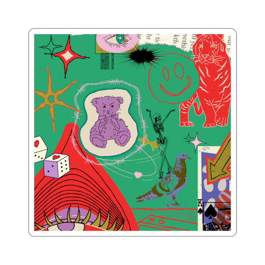 Vibrant Artistic Kiss-Cut Stickers, Laptop Decals, Fun Stickers, Aesthetic Wall Decor, Unique Gift Ideas for Art Lovers