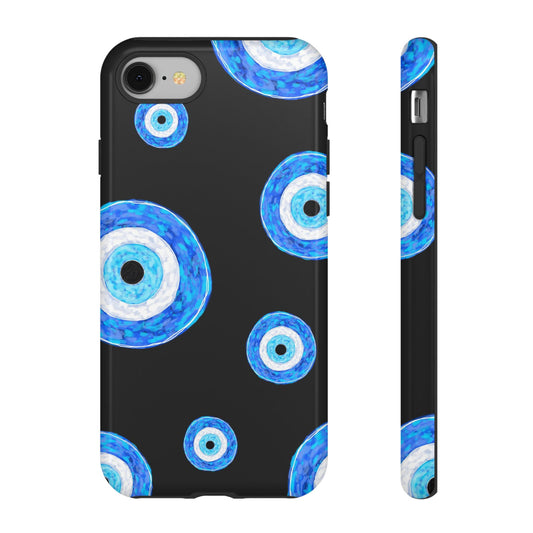 Evil Eye Phone Case, Trendy Phone Cover, Protective Case, Unique Gift for Her, Boho Style Accessory, Spiritual Vibe