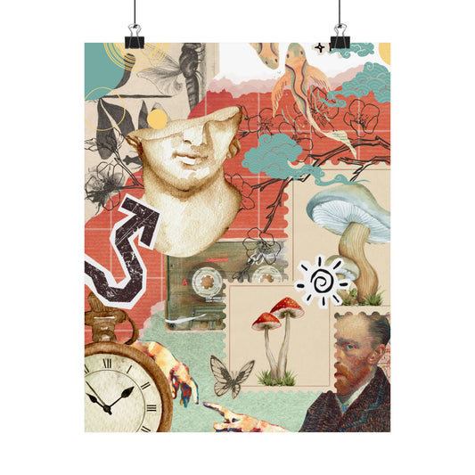 Artistic Matte Vertical Posters, Wall Decor, Vintage Style Artwork, Home Decor, Unique Gift for Art Lovers, Aesthetic Wall Art