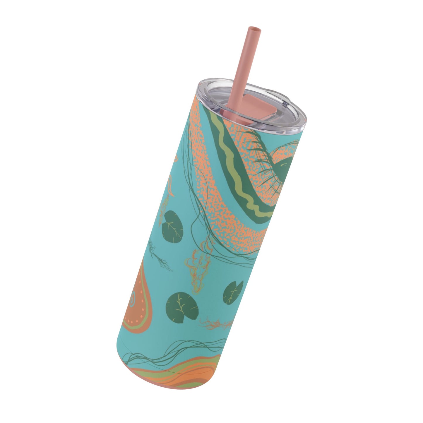Vibrant Skinny Tumbler, Colorful Drinkware, Reusable Travel Mug, Eco-friendly Gift, Summer Hydration Cup, Stylish Beverage Container