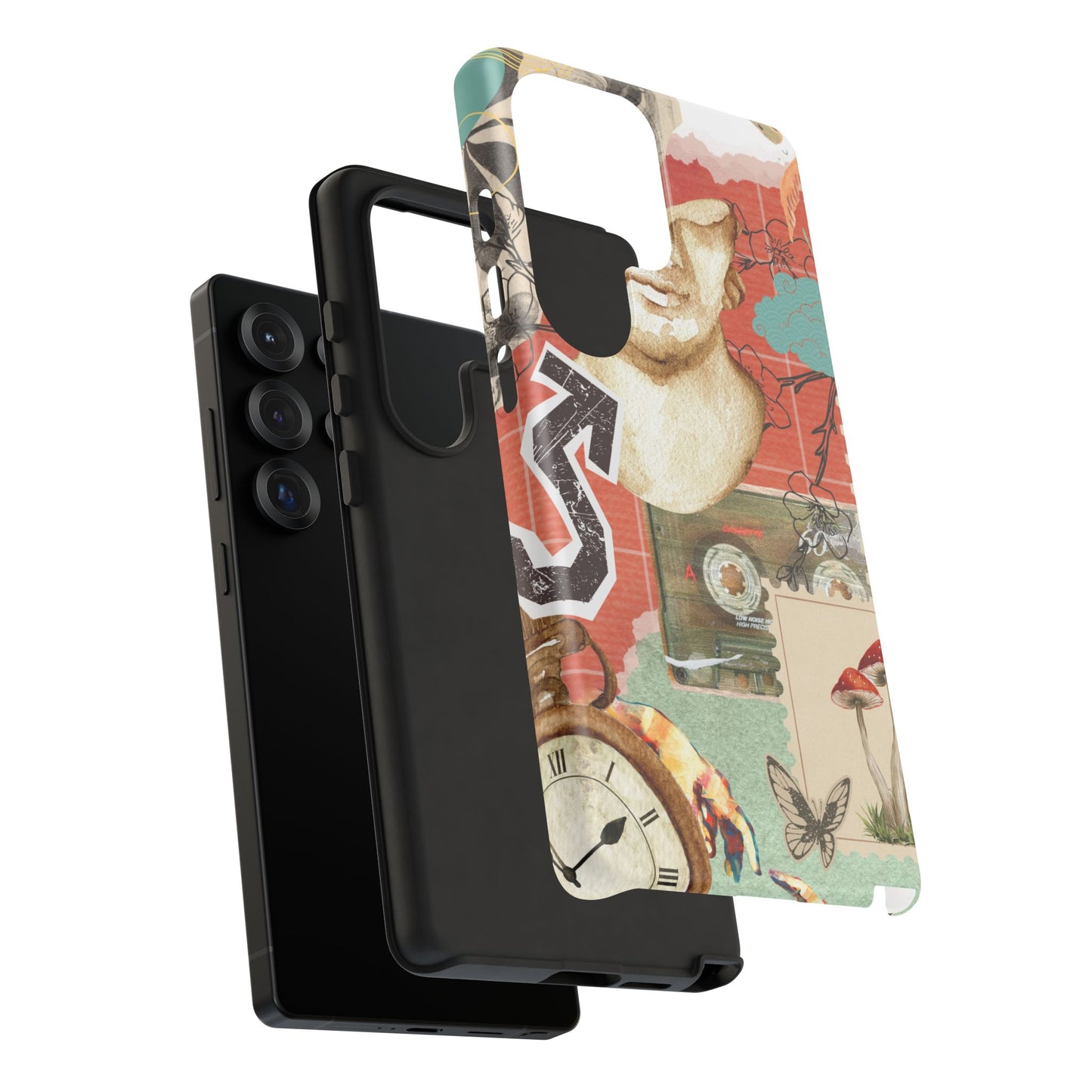 Artistic iPhone Case, Tough Cases with Vintage Design, Unique Phone Cover, Gift for Art Lovers, Protective Case for All Occasions, Vintage Collage Art