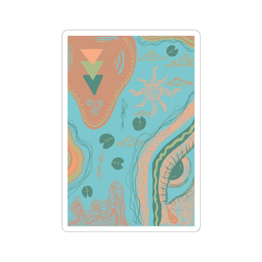 Tranquil Nature Kiss-Cut Stickers for Personalization, Laptop Decor, Journaling, Eco-Friendly Gifts, Aesthetic Room Decor