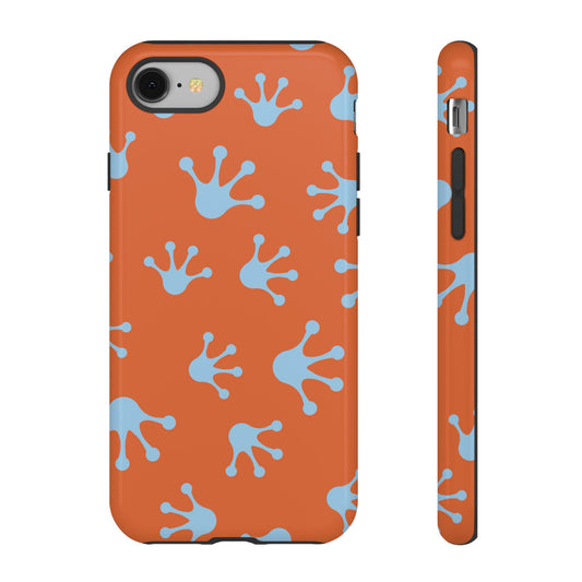 Frog Print Phone Case - Tough Cases, Orange Frog Design, Unique Gift, Fun Accessories, Vibrant Phone Cases, Cool Cases