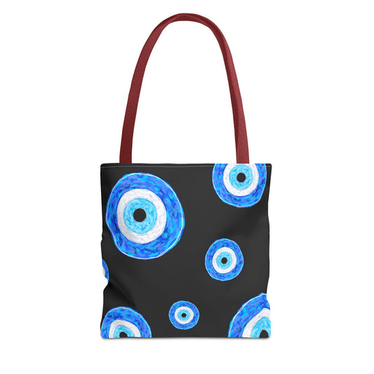Evil Eye Tote Bag, Eco-Friendly Shopper, Bohemian Style Handbag, Perfect Gift for Her, Beach Bag, Protection Charm Tote