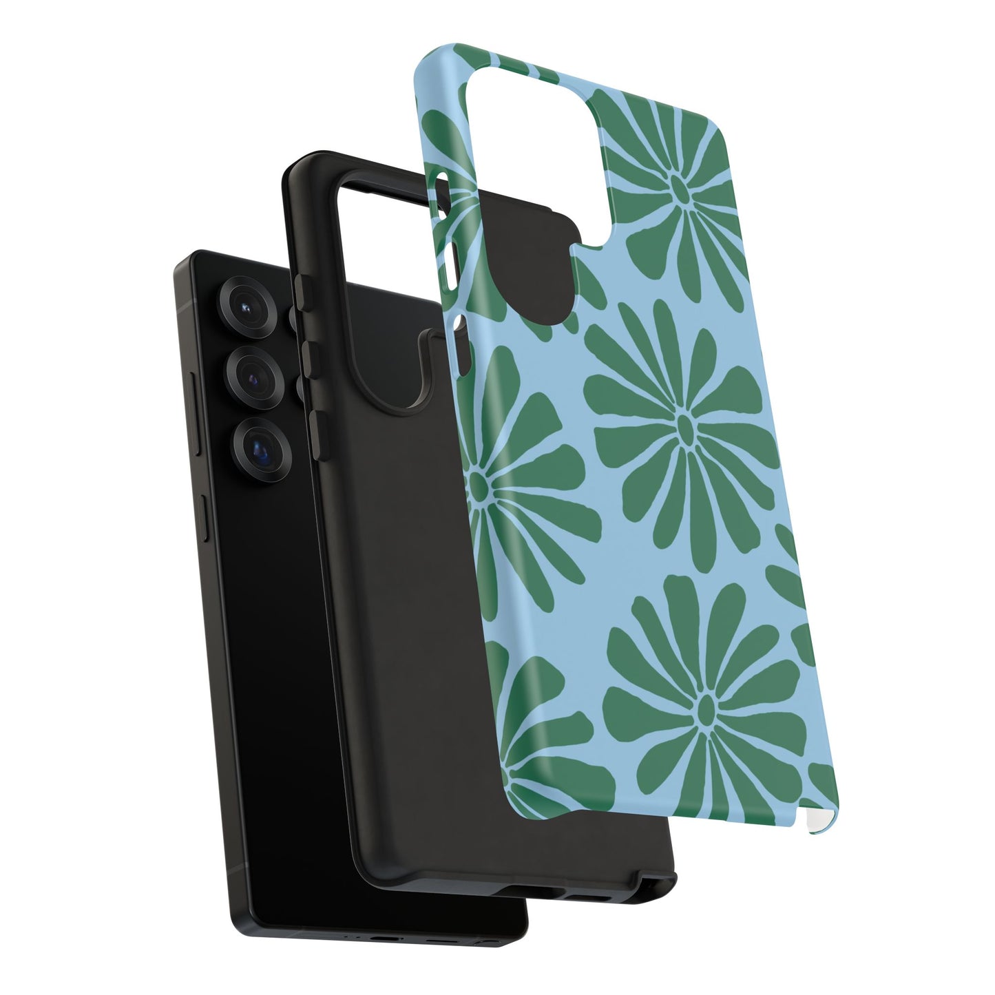 Stylish iPhone Case, Floral Phone Cover, Tough Phone Cases, Green Daisy Design, Unique Gift for Her, Spring Accessories