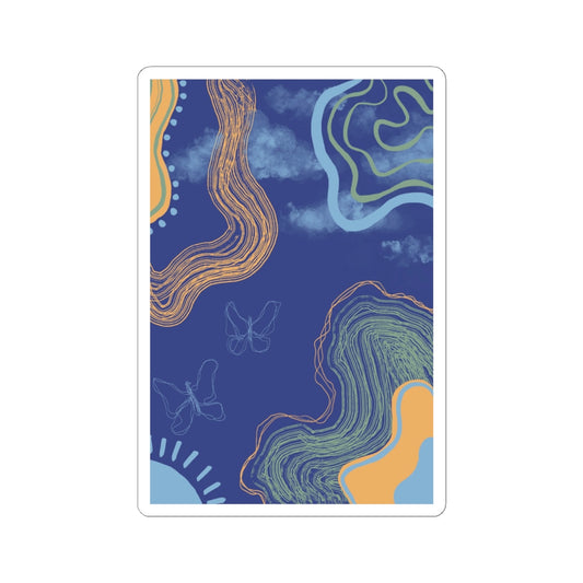 Colorful Abstract Kiss-Cut Stickers for Laptop, Planner, Journal, Art Supplies, Gift for Her, Fun Decor
