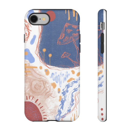 Artistic Phone Case with Abstract Design, Tough Phone Case, Unique Gift, Trendy Accessories, Modern Art Case, Stylish Tech Gear
