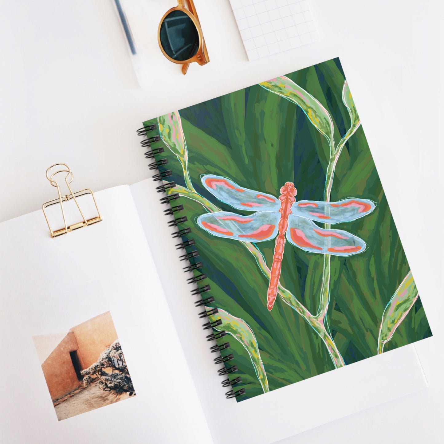 Dragonfly Art Spiral Notebook - Perfect for Nature Lovers, Journaling, School, Gifts, Eco-Friendly