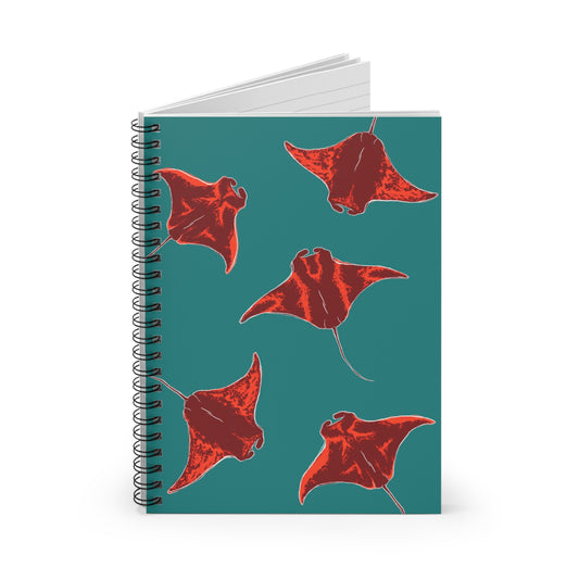 Colorful Sea Life Spiral Notebook - Ruled Lines, Cute Journal for Marine Lovers, Eco-Friendly Sketchbook, Gift for Students and Artists