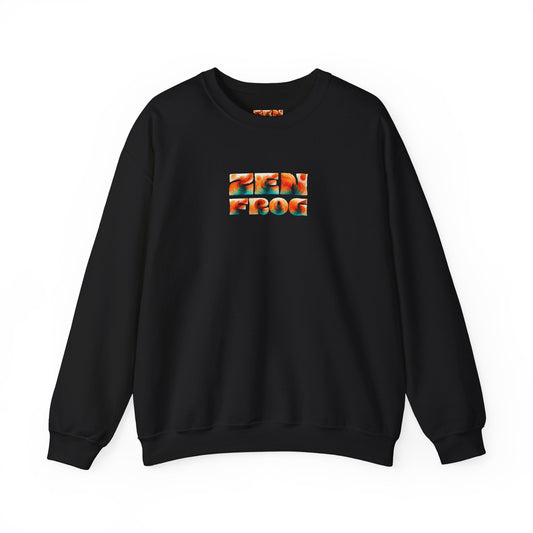 Zen Frog Crewneck Sweatshirt | Cozy Unisex Pullover for Relaxation, Ideal Gift for Nature Lovers, Perfect for Lounging and Casual Outings, Moon, Gift for Him, Gift for Her