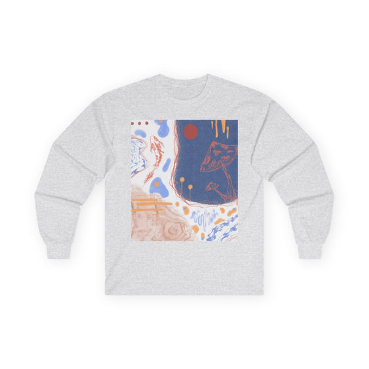 Artistic Unisex Long Sleeve Tee - Creative Graphic Shirt for Casual Wear, Gifts, Art Lovers, Birthdays, Holidays