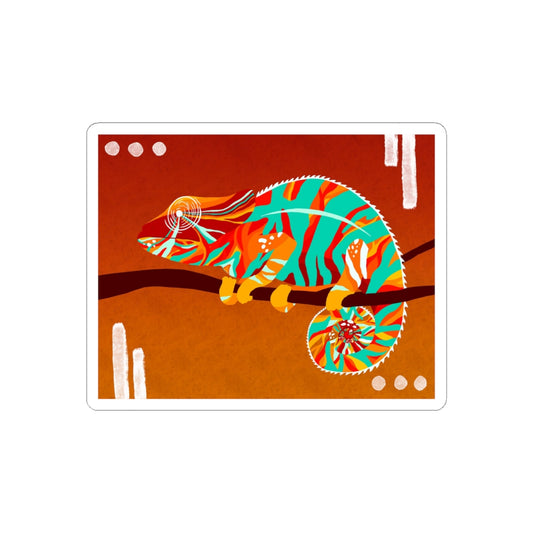Vibrant Chameleon Kiss-Cut Stickers | Colorful Decals for Laptops, Water Bottles, Phone Cases, Gifts, Home Decor