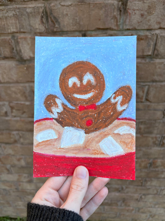 “Sweet Hello” — Original 5x7 Oil Pastel Artwork