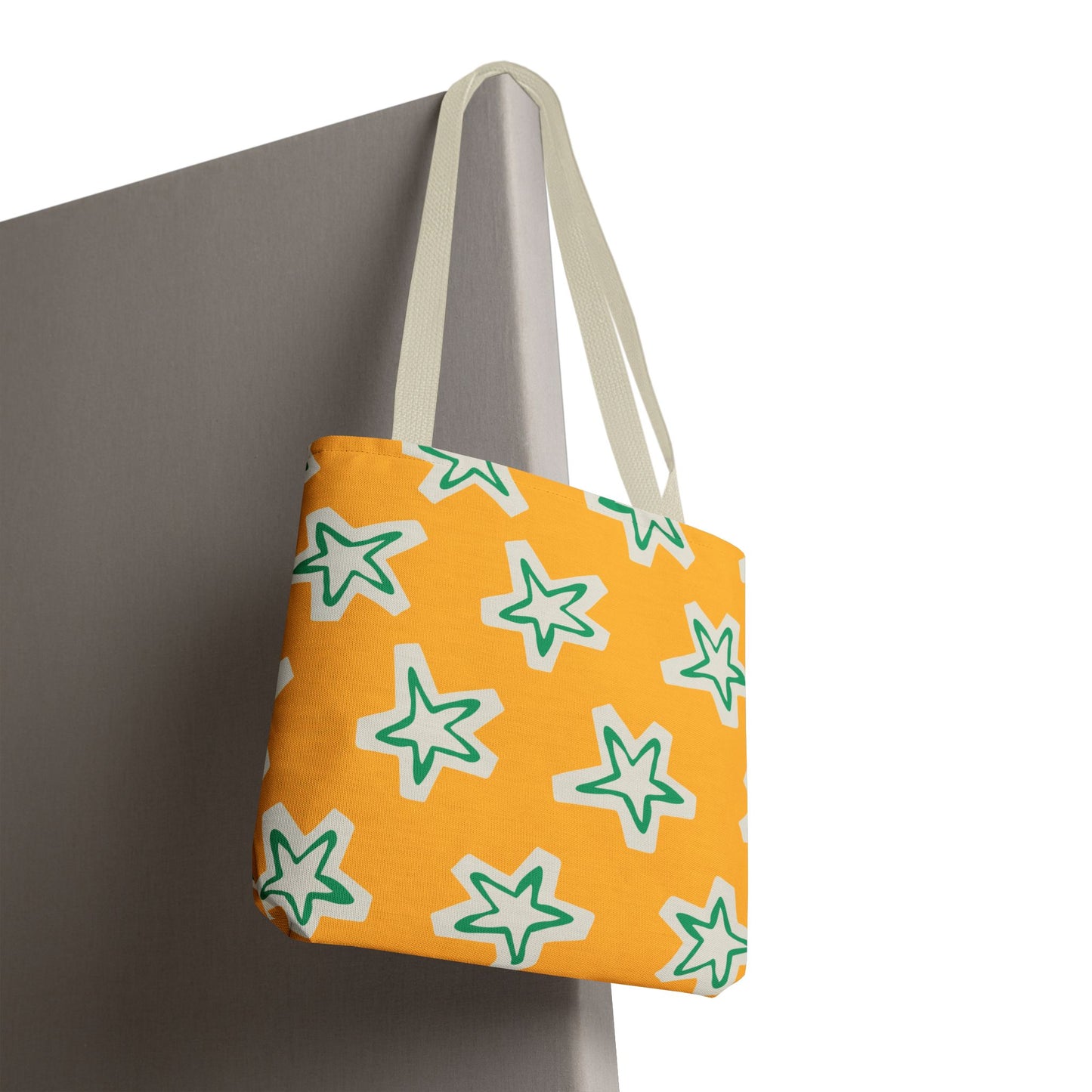 Starry Yellow Tote Bag | Stylish Grocery Tote, Eco-Friendly Bag, Beach Bag, Weekend Getaway, Custom Design