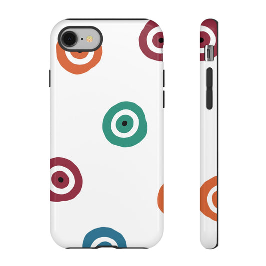 Trendy Phone Case - Colorful Circle Design, Durable Smartphone Cover, Gift for Her, Modern Tech Accessory, Cute Phone Protection