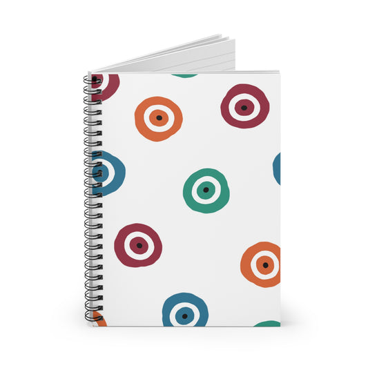 Colorful Patterned Spiral Notebook, Aesthetic Journal for Students, Creative Writing, Gift for Artists, Daily Planner, School Supplies