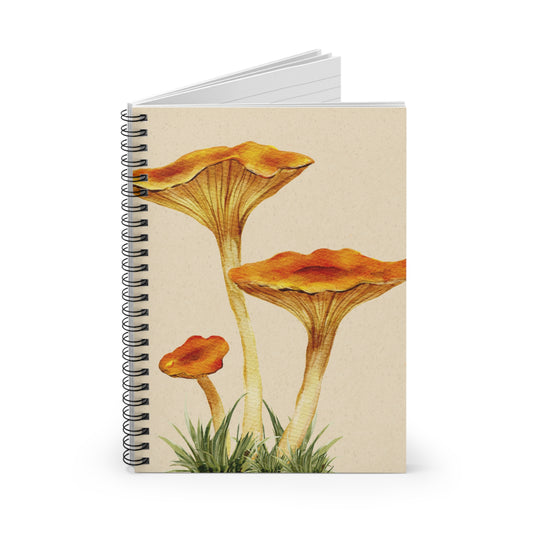 Mushroom Art Spiral Notebook - Nature-Inspired Writing Journal, Cute Gift for Students, Eco-Friendly, Back to School Supplies, Home Office, Gift for Artists