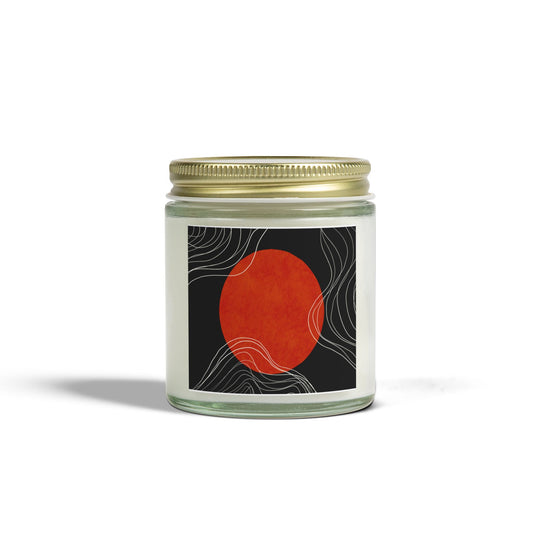 Artistic Scented Candle - Coconut Apricot Wax, Abstract Home Decor, Relaxation Gift, Aromatherapy, Modern Candle Holder