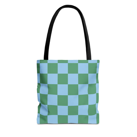 Chic Checkerboard Tote Bag, Stylish Canvas Bag for Shopping, Beach Days, Eco-Friendly Gift, Everyday Use, Colorful Accessories