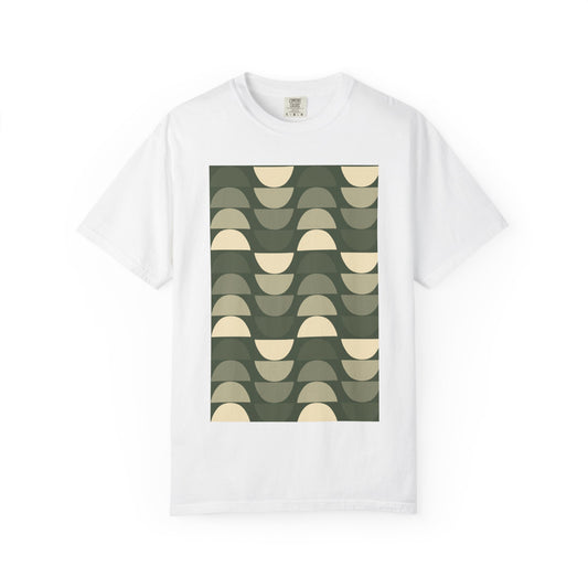 Stylish Unisex Garment-Dyed T-Shirt with Abstract Wave Design, Casual Wear, Graphic Tee, Unique Fashion, Gift for Him/Her