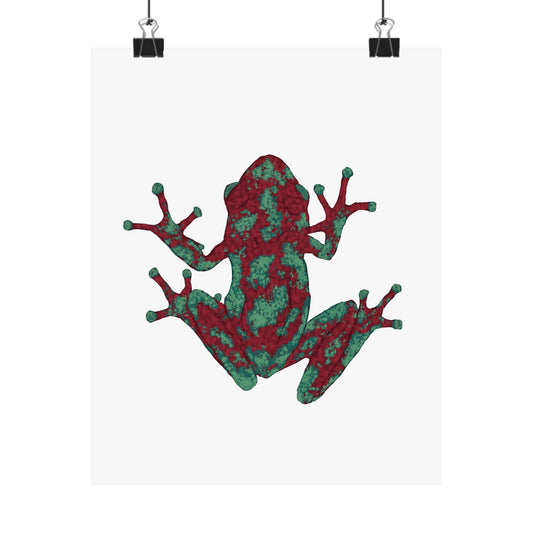 Vibrant Frog Art Poster, Nature Wall Decor, Cute Frog Print, Gift for Animal Lovers, Eco-Friendly Home Design