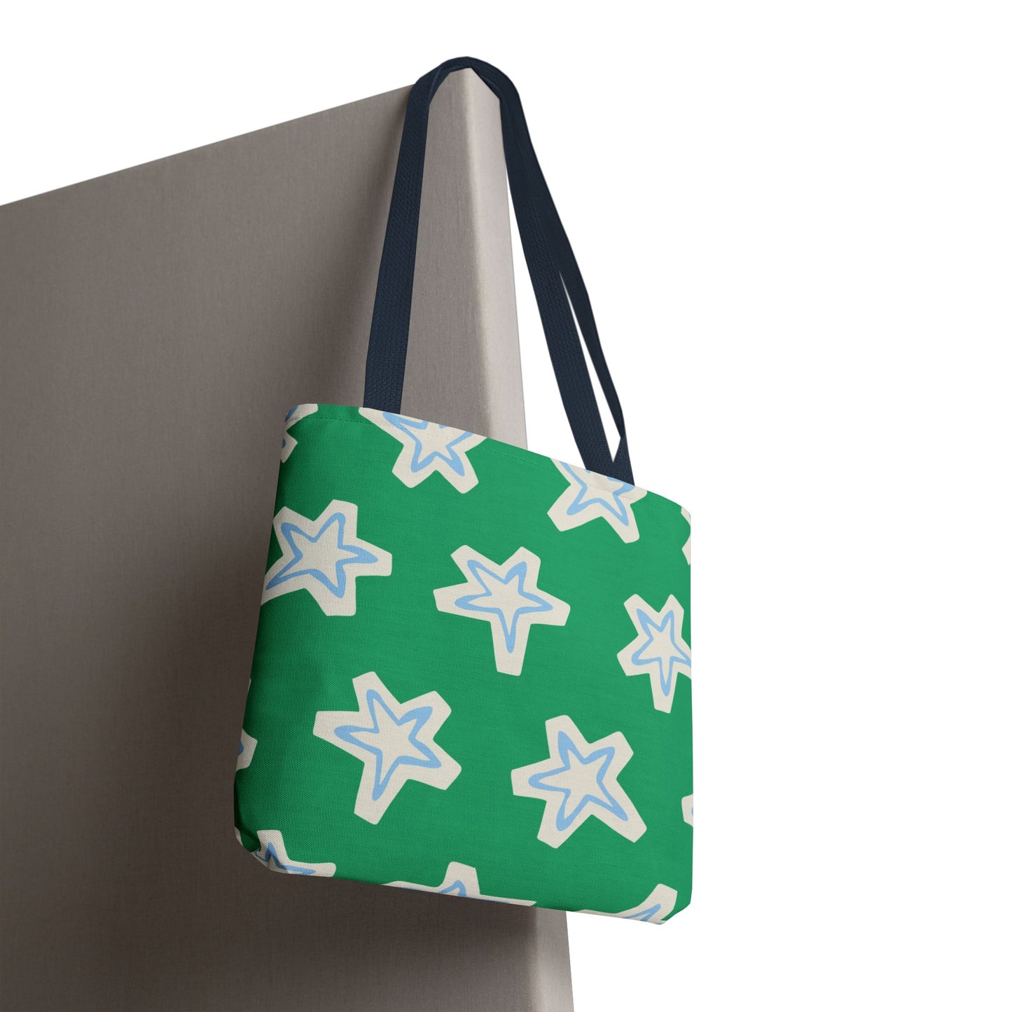 Starry Green AOP Tote Bag | Stylish Grocery Tote, Eco-Friendly Bag, Beach Bag, Weekend Getaway, Custom Design