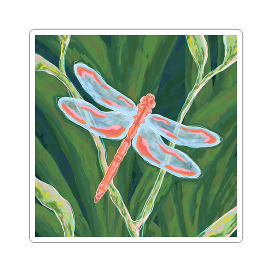 Nature-Inspired Dragonfly Kiss-Cut Stickers for Eco-Conscious Decor, Laptop Stickers, Journal Accessories, Gift Ideas, Greenery Aesthetic