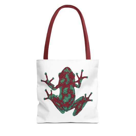 Frog Art Tote Bag, Eco-Friendly Shopping Bag, Nature Lover Gift, Stylish Reusable Tote, Unique Animal Print Purse