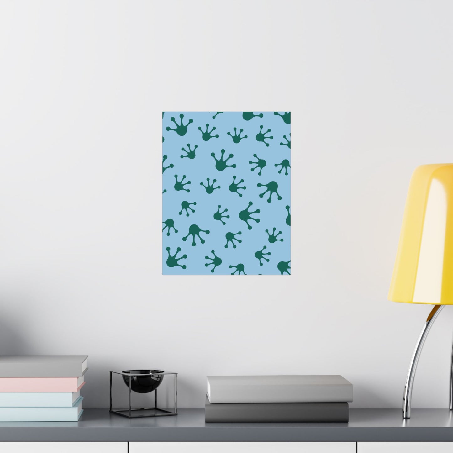 Frog Pattern Matte Vertical Posters, Wall Art, Kids Room Decor, Nursery Decor, Eco-Friendly Art, Unique Gift Idea