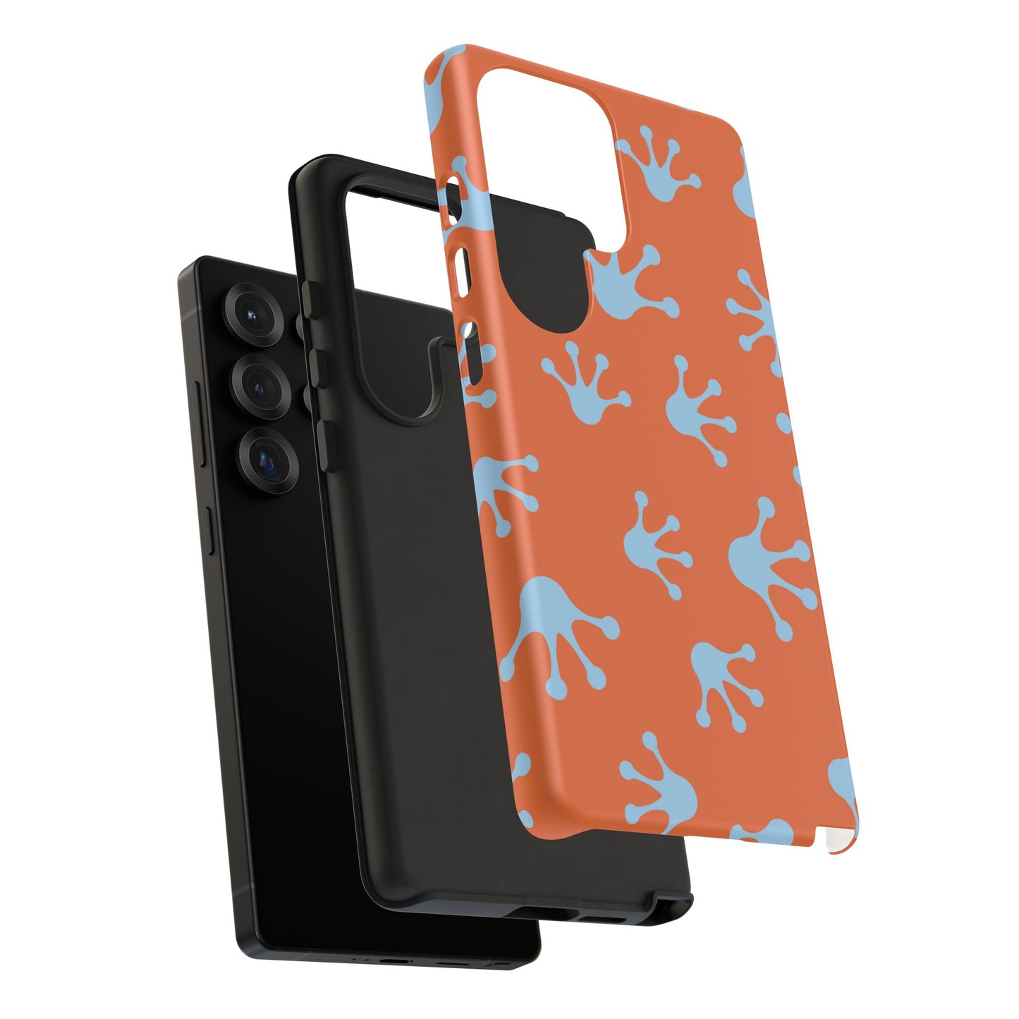 Frog Print Phone Case - Tough Cases, Orange Frog Design, Unique Gift, Fun Accessories, Vibrant Phone Cases, Cool Cases