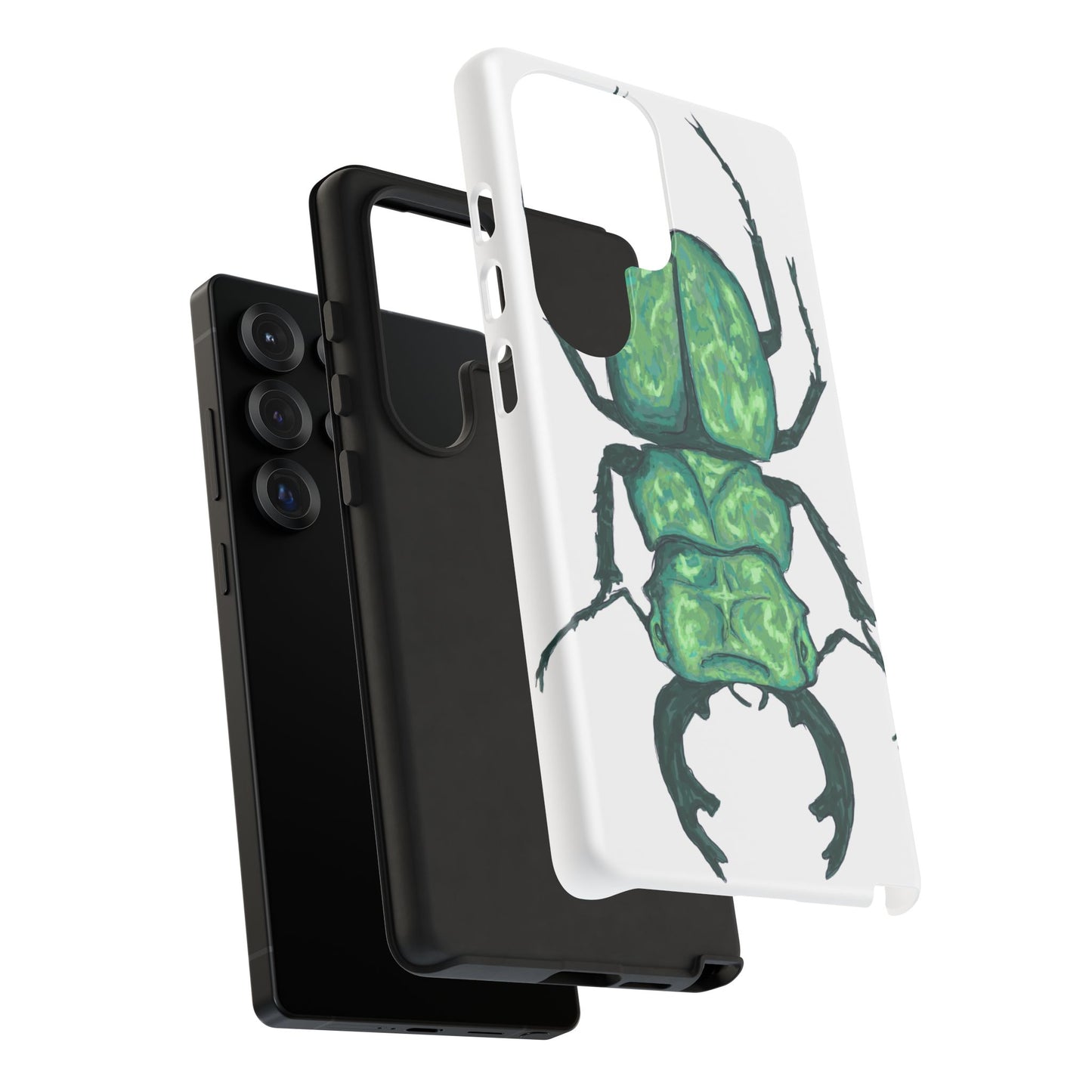 Green Beetle Phone Case - Tough Cases, Insect Lover Gift, Nature Lover Accessory, Unique Phone Cover, Eco-Friendly Design