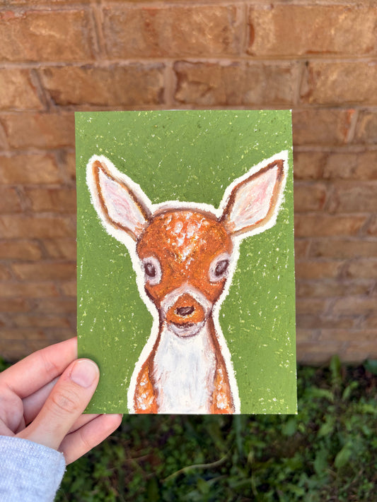 “Wildling Heart” — Original 5x7 Oil Pastel Artwork