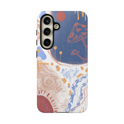 Artistic Phone Case with Abstract Design, Tough Phone Case, Unique Gift, Trendy Accessories, Modern Art Case, Stylish Tech Gear