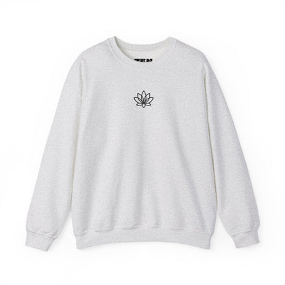 Lotus & Sun Graphic Sweatshirt, Relaxed Fit Crewneck, Perfect Gift for Spring, Cozy Fashion, Unisex Apparel, Gift for Him, Gift for Her, Fall Vibes, Autumn Crewneck