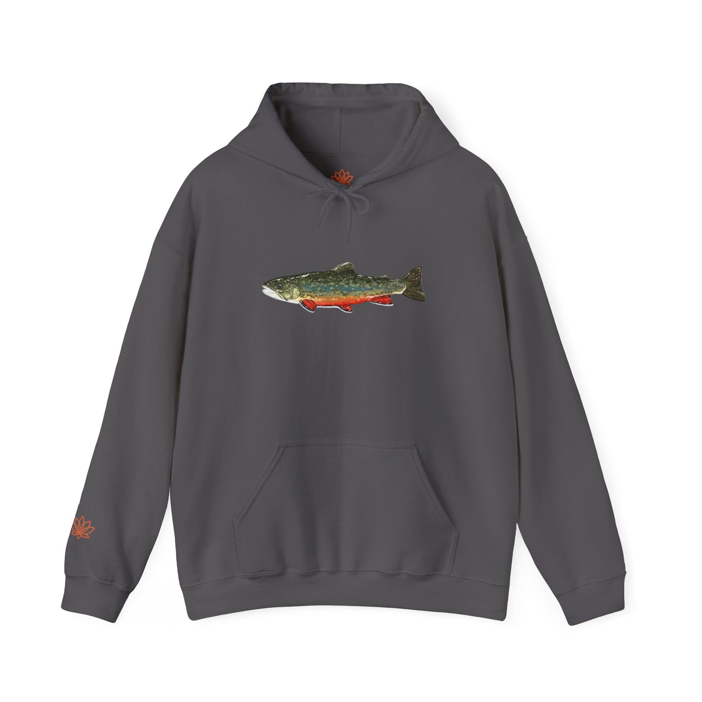 Trout Design Heavy Blend Hoodie, Fishing Gift, Outdoor Apparel, Comfortable Sweatshirt, Unisex Hoodie, Casual Fishing Wear