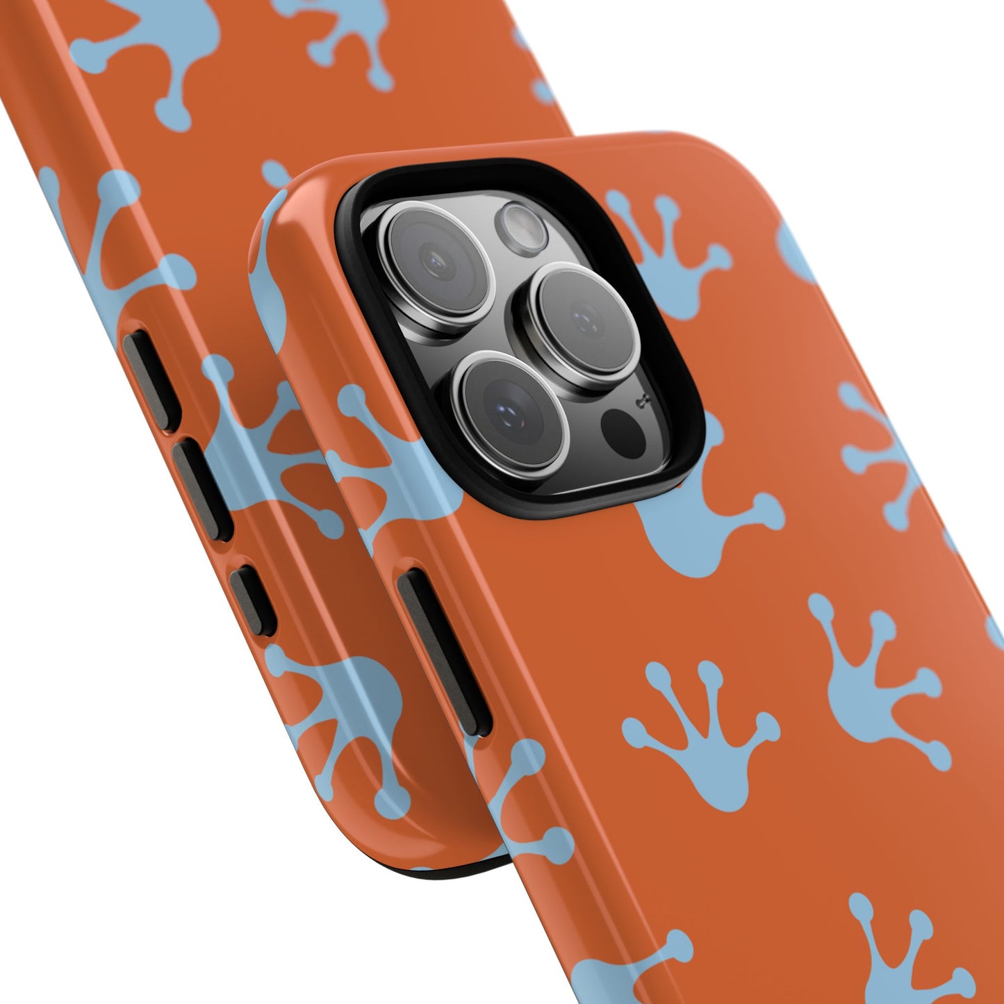 Frog Print Phone Case - Tough Cases, Orange Frog Design, Unique Gift, Fun Accessories, Vibrant Phone Cases, Cool Cases