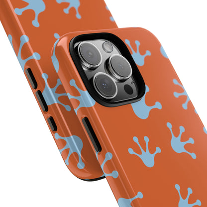 Frog Print Phone Case - Tough Cases, Orange Frog Design, Unique Gift, Fun Accessories, Vibrant Phone Cases, Cool Cases