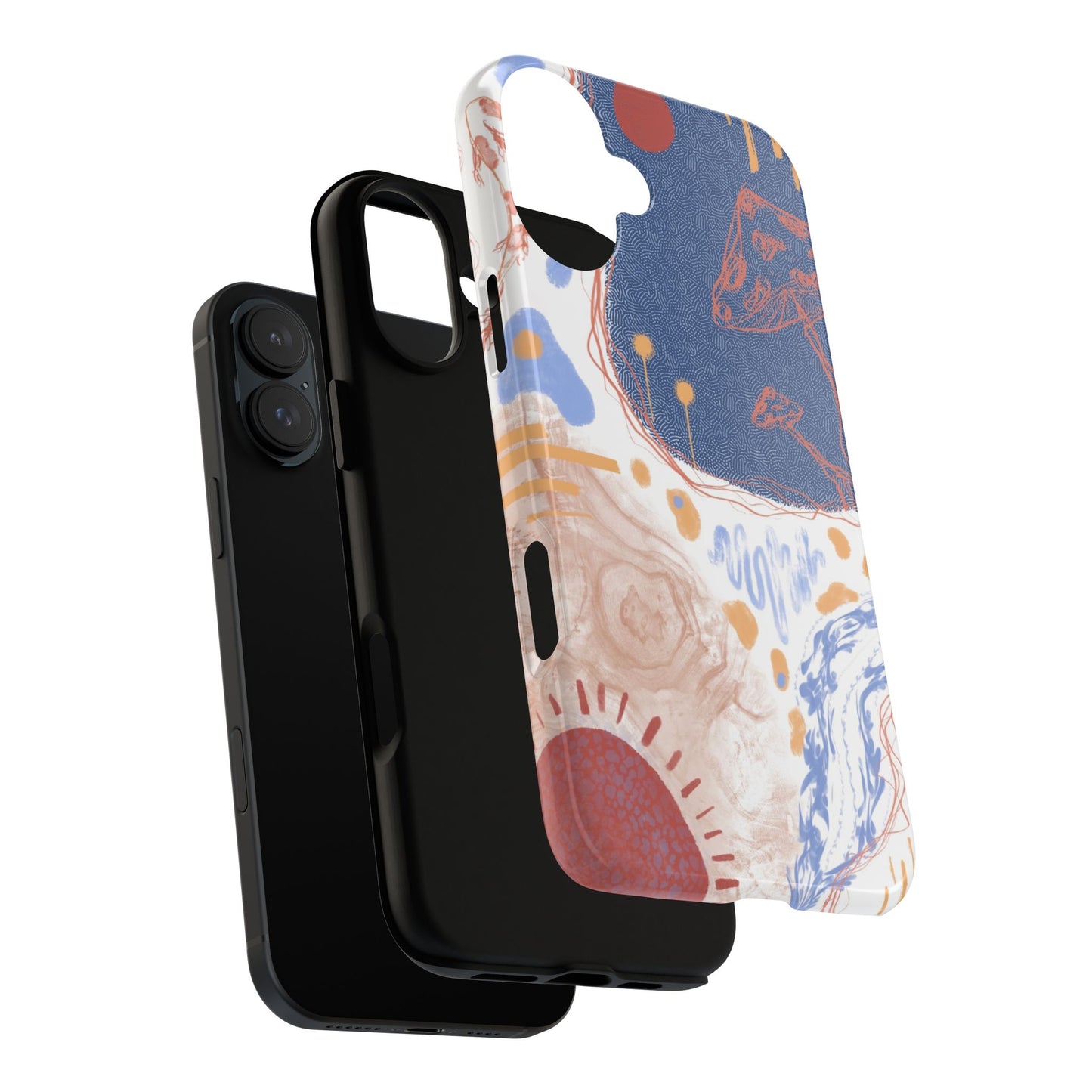 Artistic Phone Case with Abstract Design, Tough Phone Case, Unique Gift, Trendy Accessories, Modern Art Case, Stylish Tech Gear