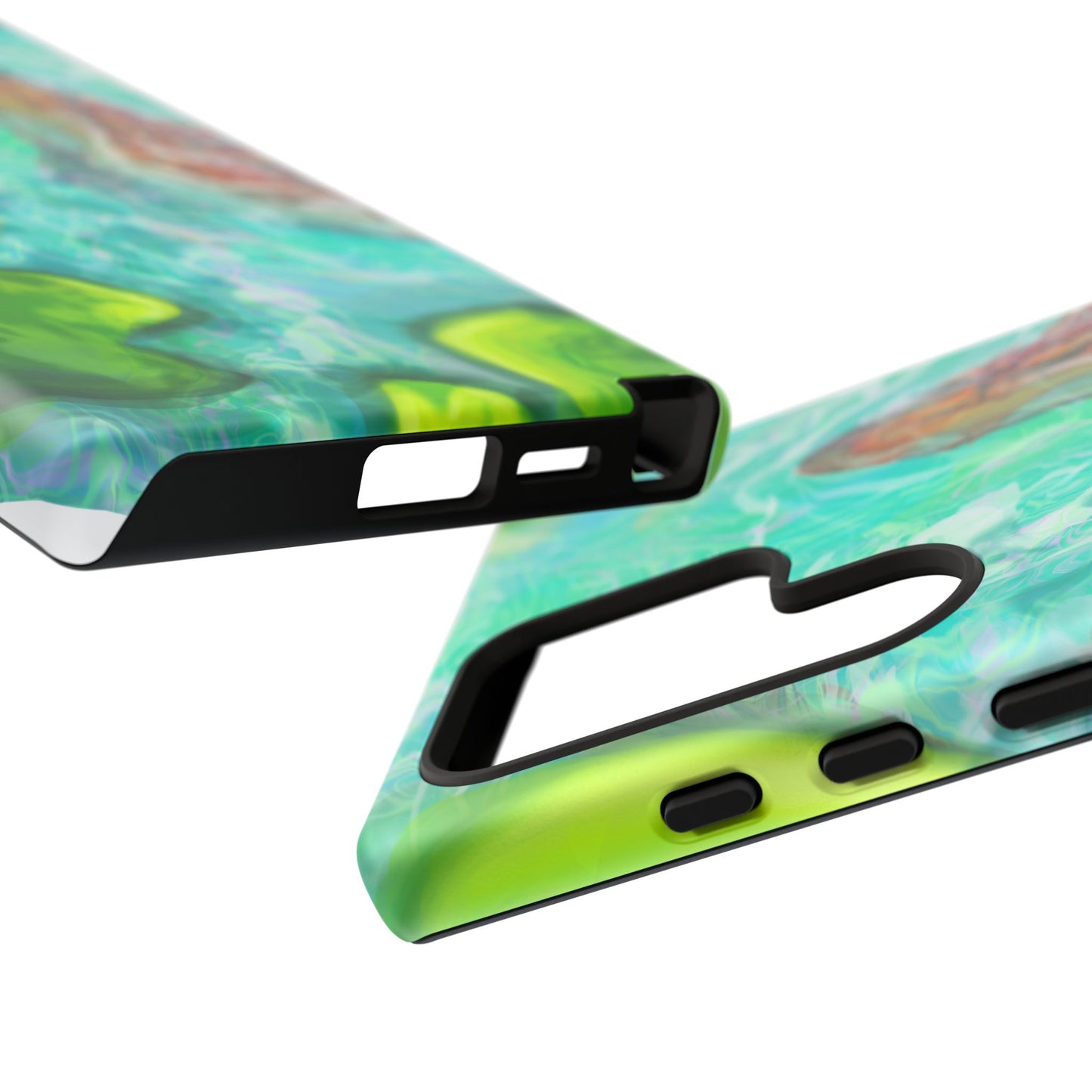 Watercolor Phone Case, Nature Lover Gift, Tough Phone Cover, Phone Accessory, Unique Design for Spring/Summer, Lily Pad, Fish Pond