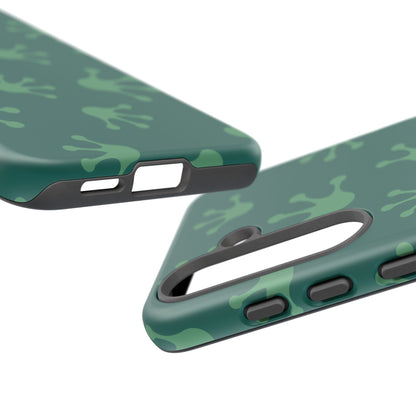 Frog Print Phone Case, Nature Lover Gift, Eco-Friendly Cover, Fun Green Design, Unique Frog Accessories