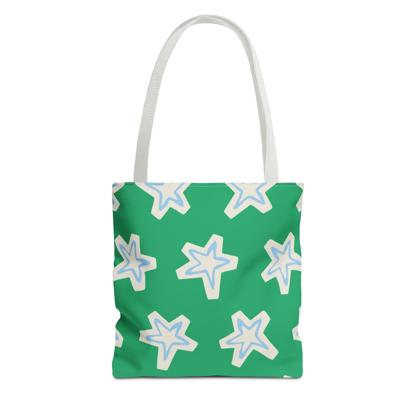 Starry Green AOP Tote Bag | Stylish Grocery Tote, Eco-Friendly Bag, Beach Bag, Weekend Getaway, Custom Design