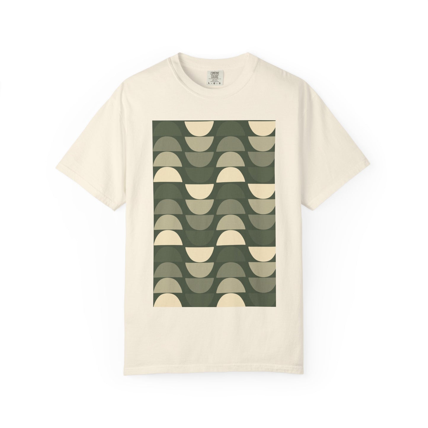 Stylish Unisex Garment-Dyed T-Shirt with Abstract Wave Design, Casual Wear, Graphic Tee, Unique Fashion, Gift for Him/Her